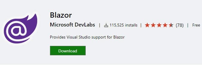 Install Microsoft Blazor